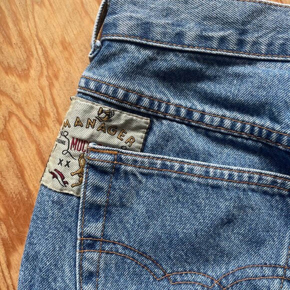 Vintage Manager Mocassino Denim Jeans Women 28 Light Wash High Rise Straight Leg - Picture 2 of 6